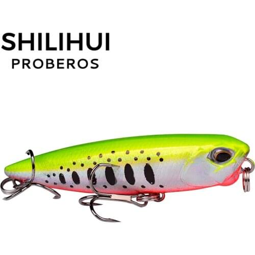SHILIHUI 1pc Fishing Lure Floating Bait 5.5g/6.5cm Poppers Lures 8# Fishing Hook Swimbait Banana Fish Fishing Tackle Equipment