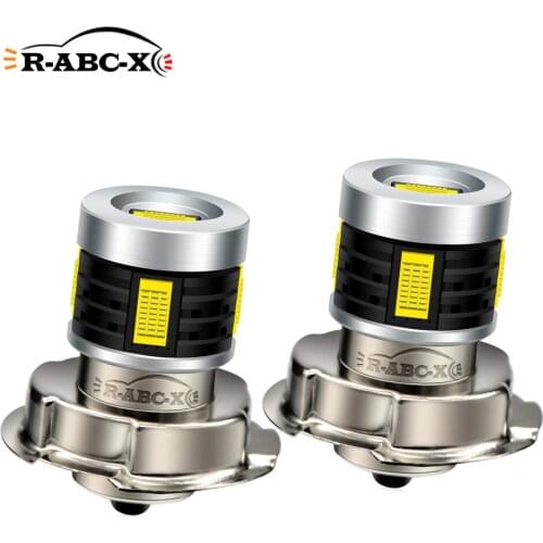 RUIANDSION 2Pcs P26S LED Bulb Motorcycle Moped Scooter Headlight 5CSP 10-30V 12V 24V 6000K 2000Lm High Power 18W