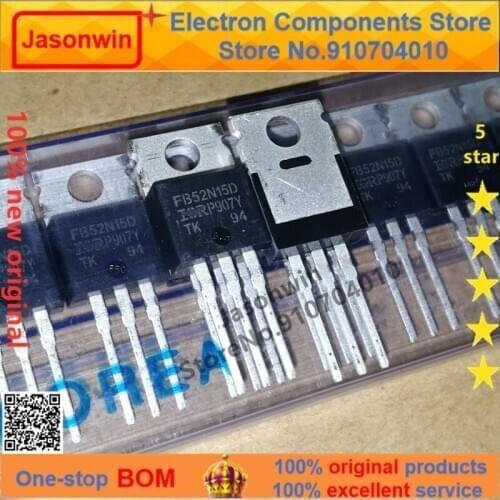 100% nuevo 50 unids/lote original MOSFET IRFB52N15DPBF 150V51A IRFB52N15D TO-220 Transistor