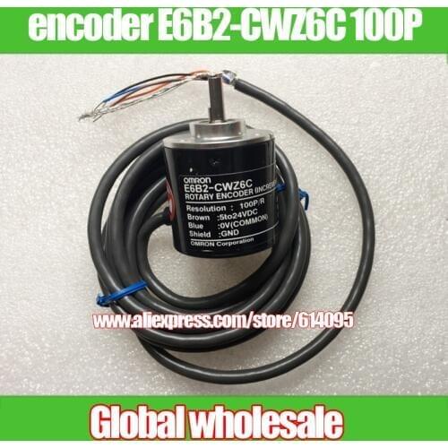 1pcs E6B2-CWZ6C 100P/R encoder for Omron / 100 line incremental rotary encoder / Optical AB 2 phase encoder