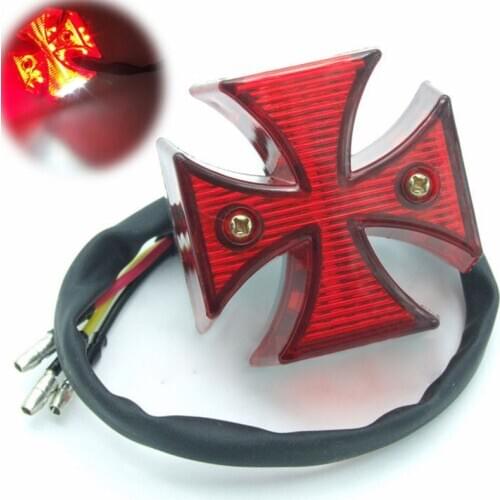 1pcs Motorcycle Quad ATV Dirt Bike Cross LED Rear Tail Brake License Plate Light Lamp