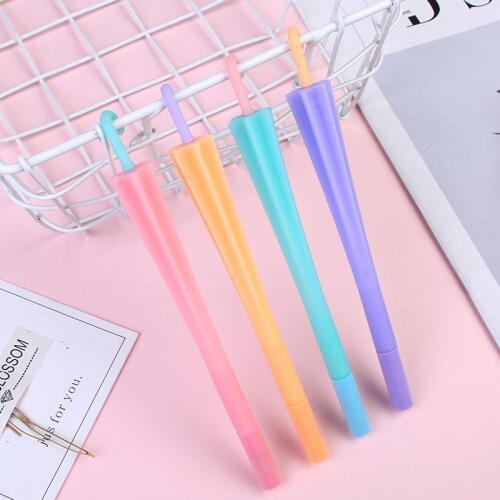 40pcs Kawaii Pen Cute Creative Jelly Color Umbrella Gel Pens for School Office Supplies Korean Stationary Items Fashion Girl Pen