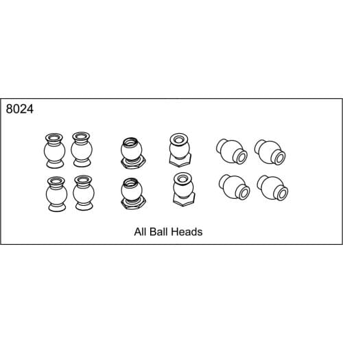 ZD racing EX07 accessories super sports car 1/7 original accessories 8024 ball head