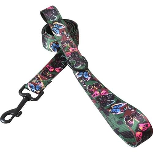 Butterfly Dog Car Safety Seat Belt Adjustable Collar Leash For Small Medium Puppy Teddy Leads Rope Pet Accessories Supplies