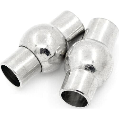 Free Shipping!50 pcs Silver Tone Magnetic Clasps16mmx9mm inner hole 6mm