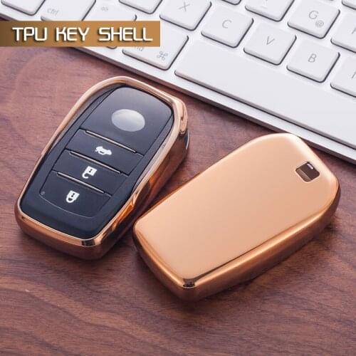 Gold key Case Shell Cover TPU Smart Protective for Toyota Prado Highlander Camry Corolla