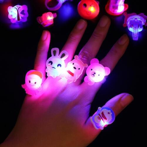 Night Fluorescent Ring Light Glow In The Dark Kids Toy Flash Glowing Toys LED Stars Shine In The Dark Toys Party Child Gift E