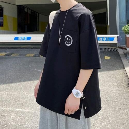 Men T Shirts Summer Classic Cotton Tshirt Top Tees Loose Streetwear Casual Clothing