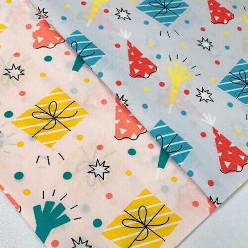 KDF34 Chrismas Trees Cotton Fabric,Kids' Room Decoration,Curtain,Table Cloth,Childrens Summer Cloth,DIY Material Summer Fabric