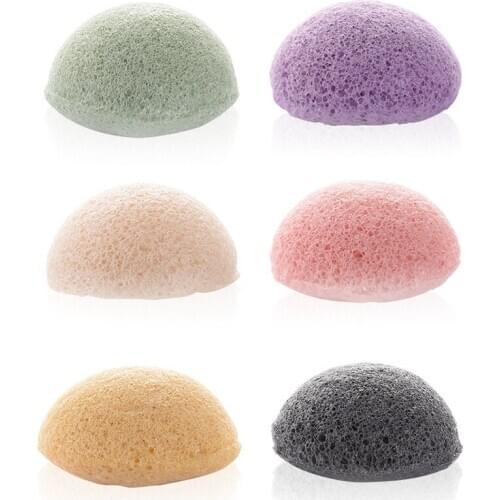 Fulljion Natural Konjac Cosmetic Puff Facial Sponge Face Cleanse Washing Facial Care Face Powder Makeup Tools