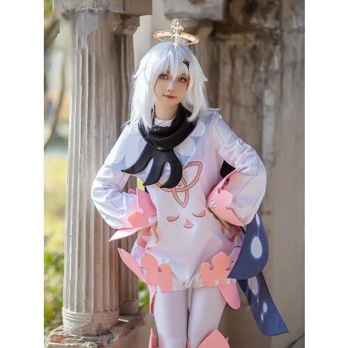 Genshin Impact Paimon Cosplay Costumes Cute Paimon Jumpsuit Cosplay Genshin Impact Costume Bodysuit Uniforms Women for Halloween