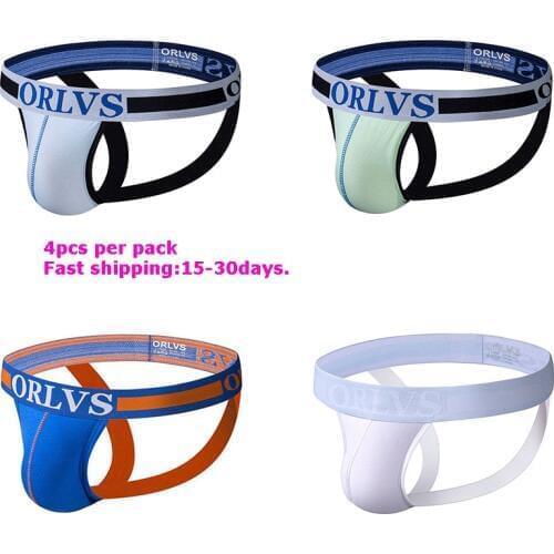 OR/H96 Jockstrap cotton men underwear thongs briefs cueca male panties g string and thongs sexy gay men underwear jockstrap mesh