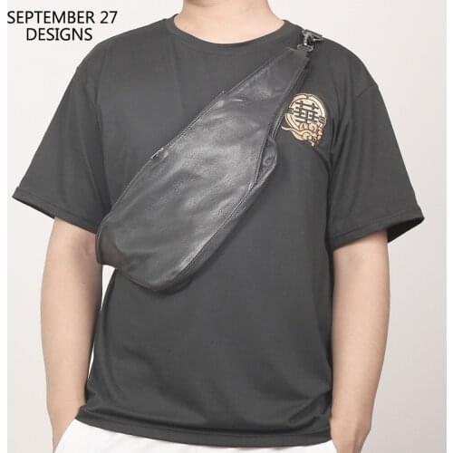 New Fashion Men Chest Bag Genuine Leather Luxury Handmade Male Multifunctional Big Capacity Messenger Pack Organizer Satchels