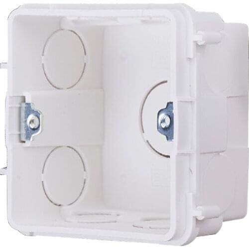 Wall Plate Adjustable Mounting Box Internal Cassette 86mm*85mm*50mm For 86 Type Switch and Socket White Wiring Back Box Plastic