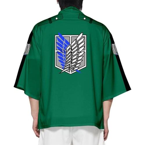New Attack on Titan Popular Digital Printing Anime Cosplay Jacket Shingeki No Kyojin Halloween Party Hoodie Cloak Costume