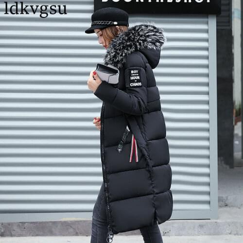 Women Winter Coat Jacket Large Fur Warm Long Parkas Female Outerwear High Quality Cotton Coat 2020 New Winter Jacket Women 70301