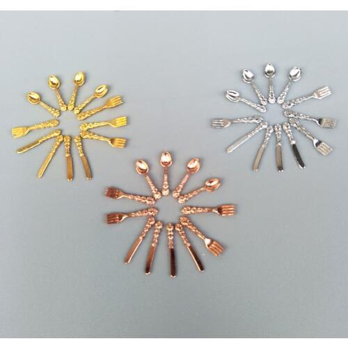 Charm knife and forks mini garden-tools for 1/8 1/12 BJD ob11 blythe doll accessories Doll house DIY accessories