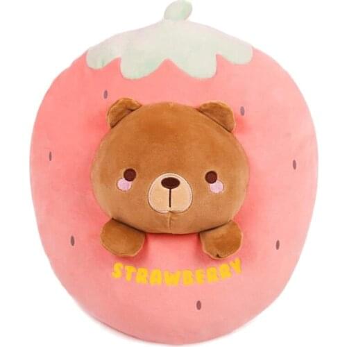 45Cm Plush Stuffed Animal Pillow-Cute Strawberry Squishy Hugging Plushie-Gifts for Kids Girl Baby