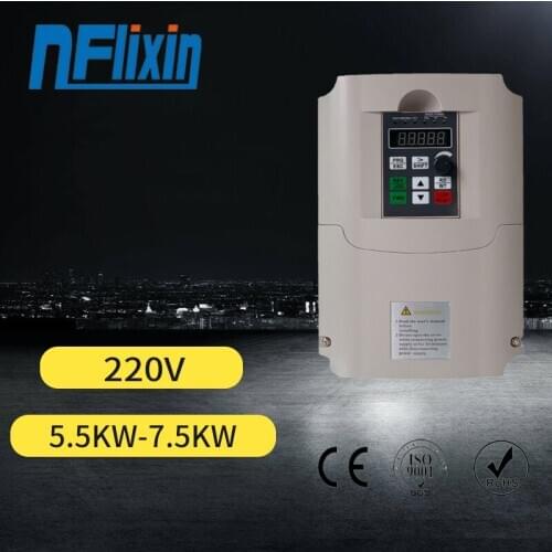 Variable Frequency Drive, VFD Single-phase 5.5kW AC Motor Speed Controller Variable Frequency Drive