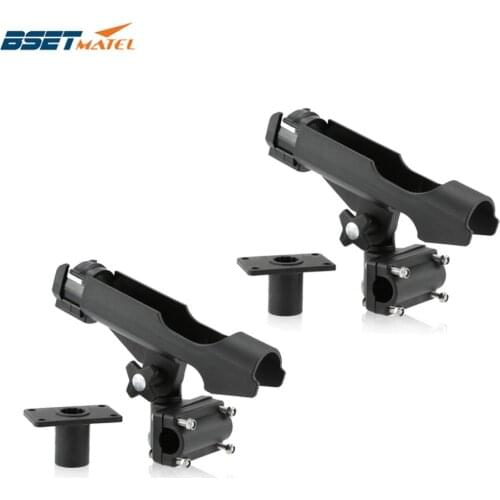 BSET MATEL 2 Pieces Rest Adjustable Removable 360 degree Fishing Rod Holder Kayak Boat Support Tools Accessories Pole Bracket
