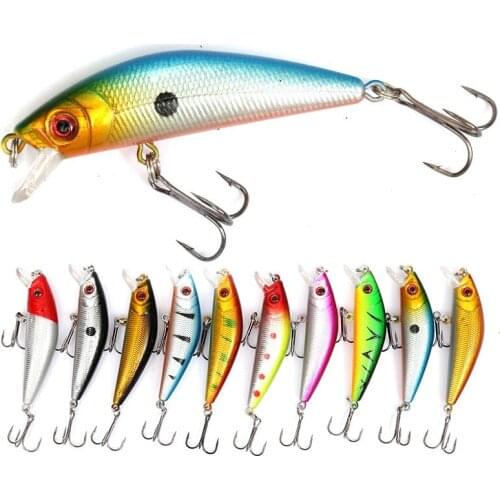 Fishing Lure Plastic Bionic Sinking MINNOW 7.6g 7cm Depth 0-1.5m With Hard Bait Wobbler For Freshwater Fishing Tackle Accessory