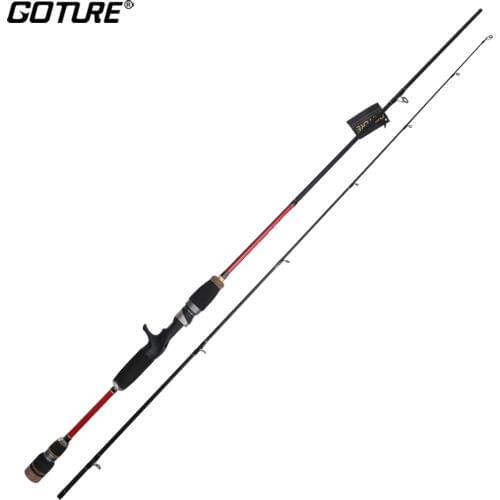 Goture Bait Casting Fishing Rod 2.1M/2.4M M Power 2 Sections Carbon Fiber Fishing Pole Lure Rods for Bass Crappie Trout