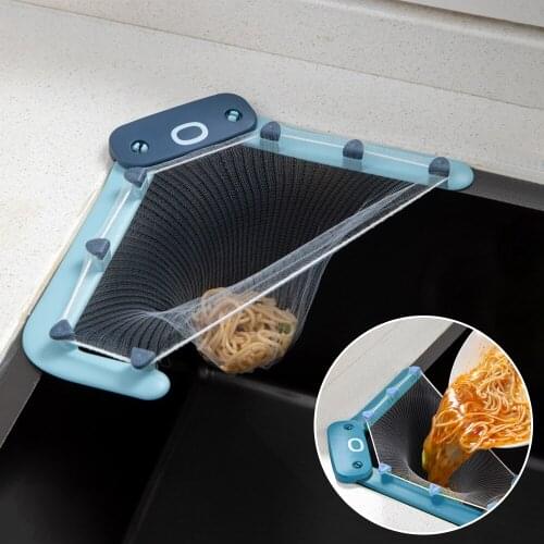 Kitchen Octopus Triangular Sink Strainer Drainer Basket Disposable Soup Separation Filter Rack Mesh Hanging Net Bag for Sink