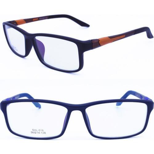 SHL016 lightweight classic rectangle fullrim TR90 front rim combined aluminum flexible temple prescription glasses for teenagers