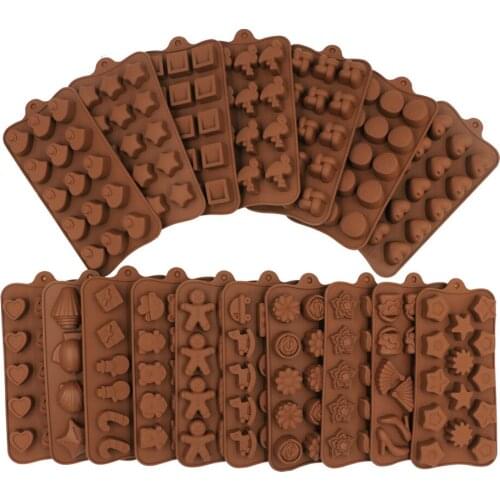 Silicone Chocolate Mold 3D Shapes Mold Fun Baking Tools Non-stick Pure Silicone Mold For Chocolate Soap Candle Cake Decoration