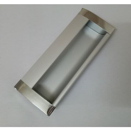 Hidden Door Handles Silver Cabinet Pulls Handles Aluminum Drawer Knobs Furniture Hardware Mechanical equipment cabinet Handles