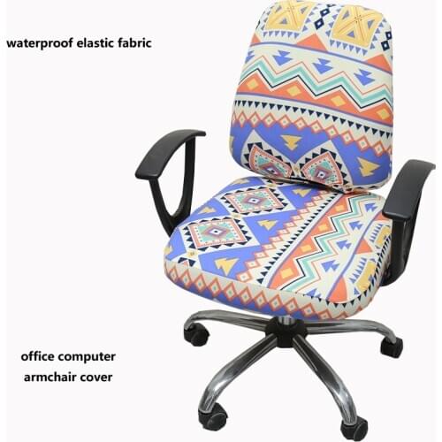 Waterproof Office Computer Chair Cover Spandex Split Seat Cover Office Anti-dust Universal Armchair Cover