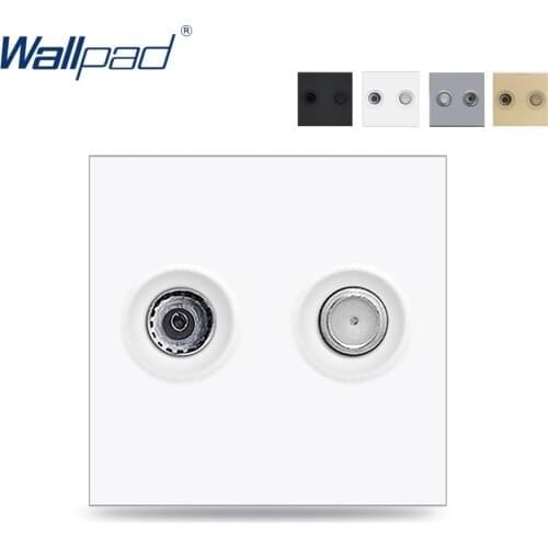 Wallpad Luxury TV and Satellite TV Socket Function Key For Wall For Module only 52*52mm