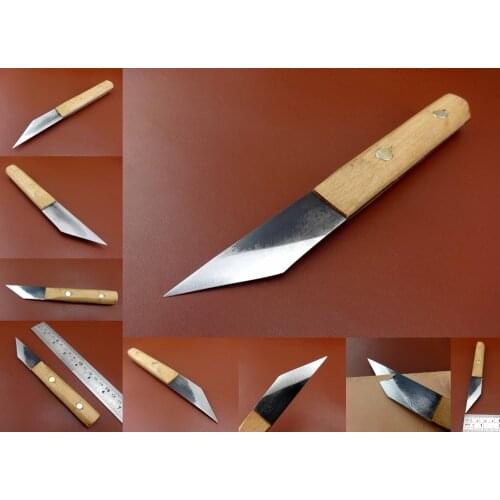 1pc Leather Craft All Purpose Swiss Steel Angular Skiver Trim Cut Cutter Knife Tool - Sewing Stitch Carving Stamp Punch Chisel