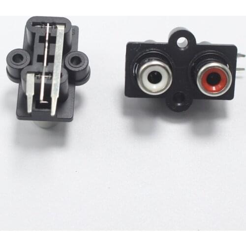 10pcs RCA 2 Pin Red + White Female Audio Video Plug jack AV Socket Input and Output Connector