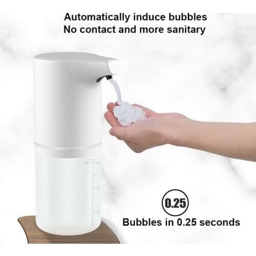 350ml Automatic Foam Dispenser Home Kitchen Bathroom Infrared Induction Touchless Foam Dispenser Rechargeable Soap Dispenser