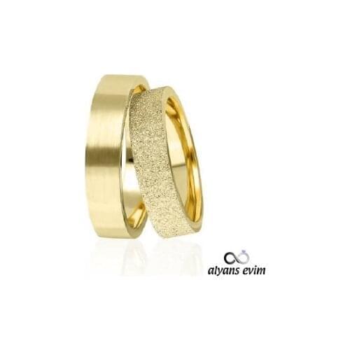 6 Mm Sandy Gold Plated Double Silver Wedding Band Ring