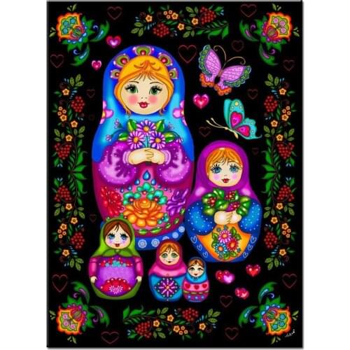 5d diy Diamond Painting Russian Dolls Diamond Mosaic Fantasy Angels Needlework Embroidery Cross Stitch Rhinestone Decor For I106