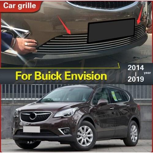 Car accessories 1 Pcs High-quality stainless steel car front grille racing grills grill cover trim for Buick Envision 2014-2019
