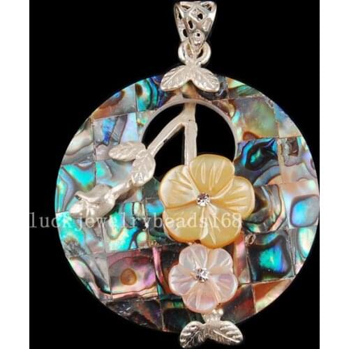 Free Shipping Women Fashion Jewelry New Zealand Ablone Shell Pendant Bead 1Pcs C2107