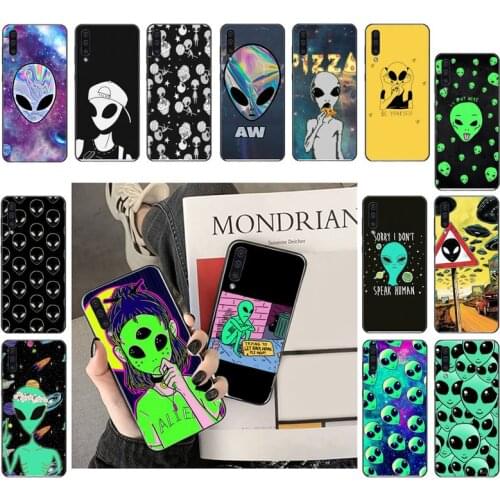 Aesthetics Cartoon Alien Space UFO Phone Case For Samsung A72 A52 A32 A41 A31 A50 A11 A12 A02 M31 A51 A70 A71 A21S A30 A20
