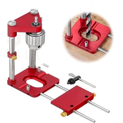 Woodworking Drill Locator Convenient Labor Saving Alloy Steel Woodworking Drilling Template Guide Tool For Home