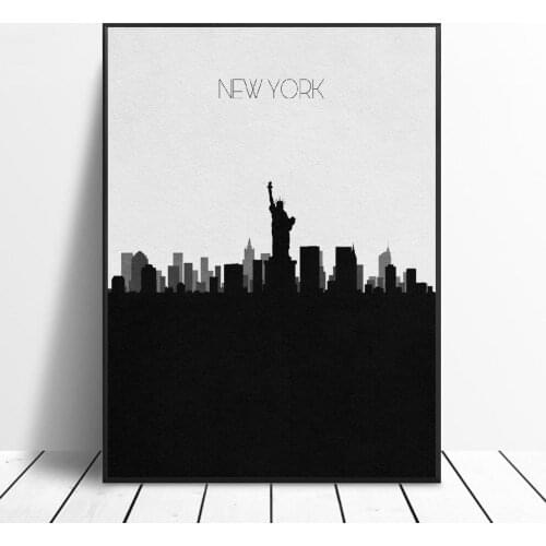 New York Skyline Canvas Painting Wall Art Pictures Prints Home Decor Wall Poster Decoration For Living Room