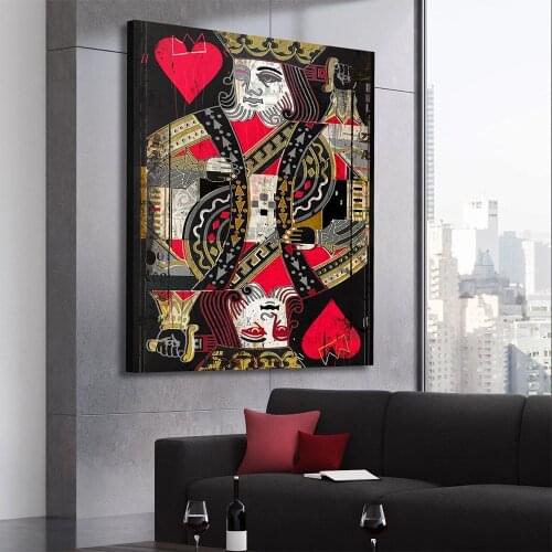 Canvas Painting Money Lisa poster Play Your Hand Culture Canvas Poker Card Wall Art Picture for Home Decor