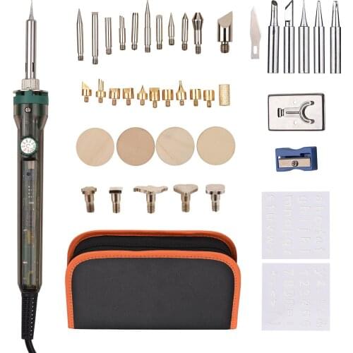 Wood Burning Kit 43pcs Multifunctional Wood Burner Tool Adjustable Temperature 200-480℃ Professional Pyrography Pen