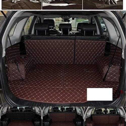 Leather car trunk mat cargo liner for byd s6 2011 2012 2013 2014 2015 2019 accessories s7 carpet rug