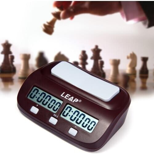 LEAP Digital Professional Chess Clock Count Up Down Timer Sports Electronic Chess Clock I-GO Competition Board Game Chess Watch