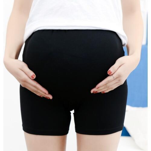 Summer Maternity Solid Color Leggings For Pregnant Women Soft Lace Design Home Casual Out Wear Pants Elastic Skinny Clothing