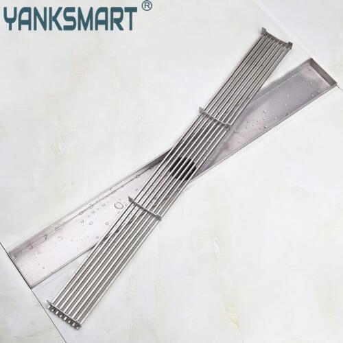 600mm Stainless Steel 304 Linear Shower Drain, Horizontal Drain, Floor Waste, Tile Insert Deodorant Shower Channel Chrome