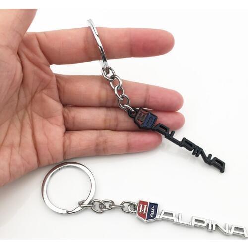 Key Chain Metal Car Logo Pendant Keychain Crest Keyring Keyfob Gift For BMW ALPINA Logo E46 E39 E90 E60 E36 F30 X5 E53 F10