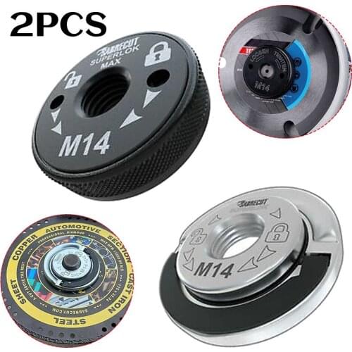 2pcs Flange Nut Set Tools Professional Quick Release Nut M14 Screw For Bosch Metabo Angle Grinder
